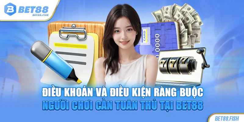 Điều khoản và điều kiện ràng buộc người chơi cần tuân thủ tại BET88