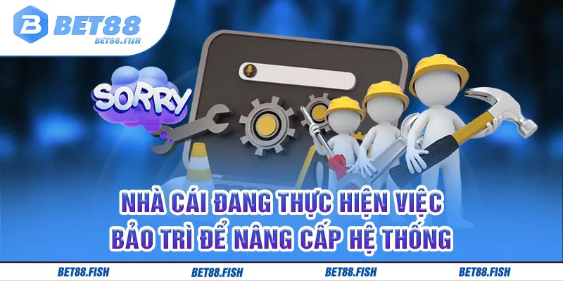 Nhà cái đang thực hiện việc bảo trì để nâng cấp hệ thống